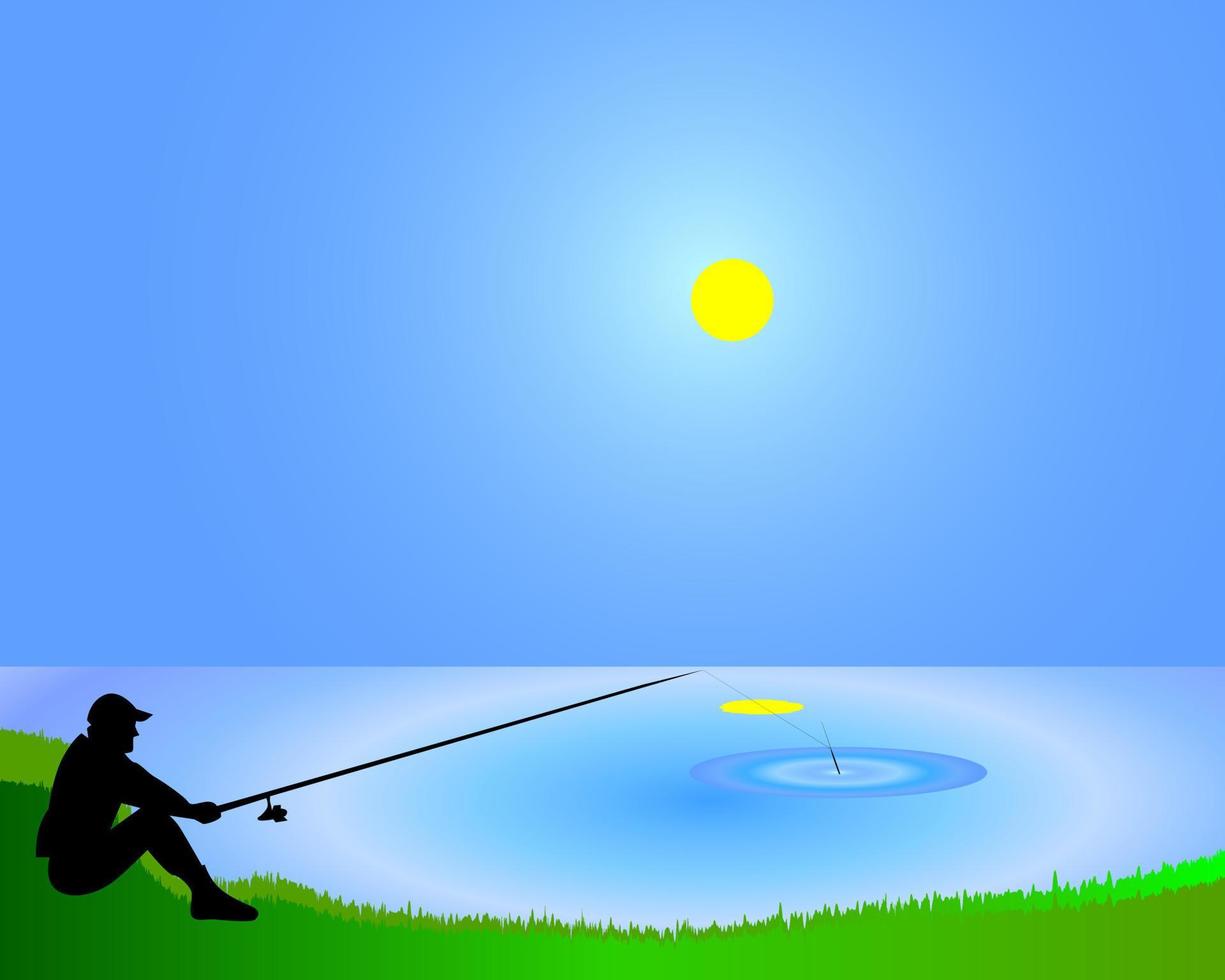 Boy Fishing Silhouette Vector Art, Icons, and Graphics for Free Download