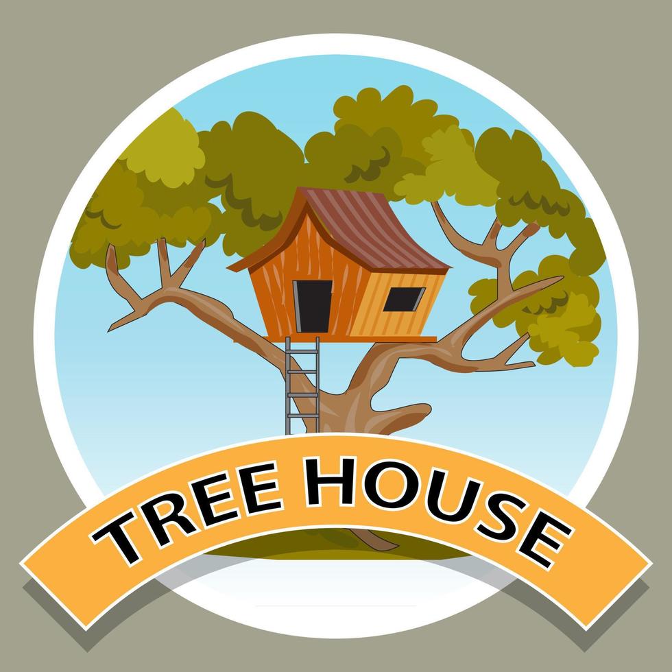 Tree House Sign vector