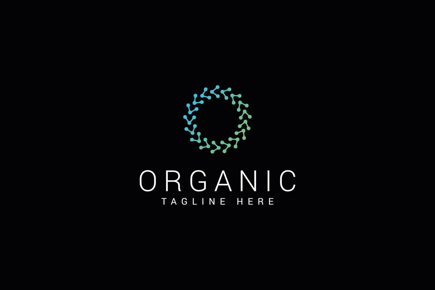 Letter O organic floral logo vector