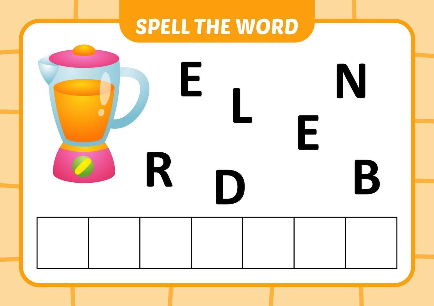 spell the word for kids, blender vector 7724861 Vector Art at Vecteezy