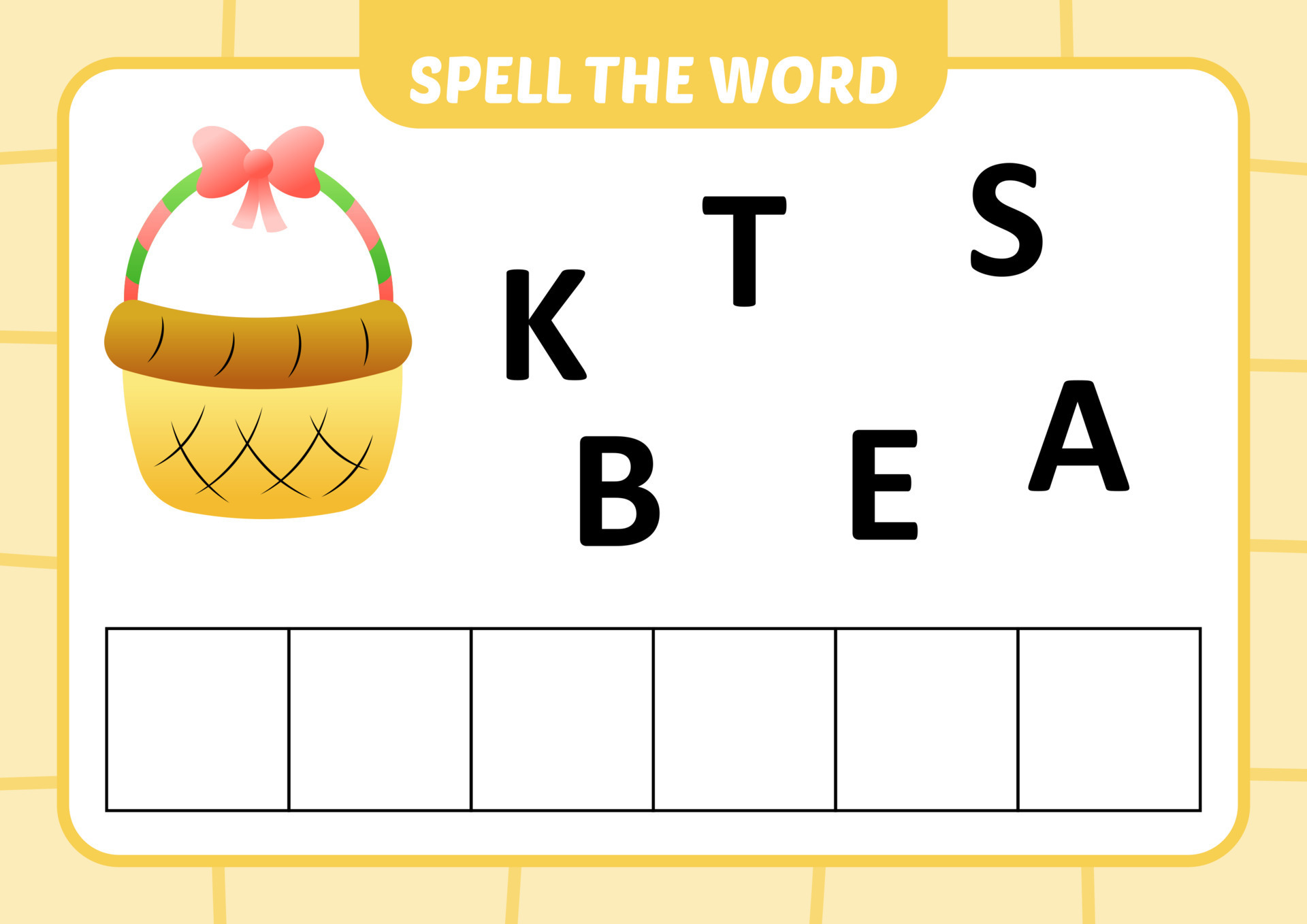 spell the word for kids, basket vector 7724928 Vector Art at Vecteezy