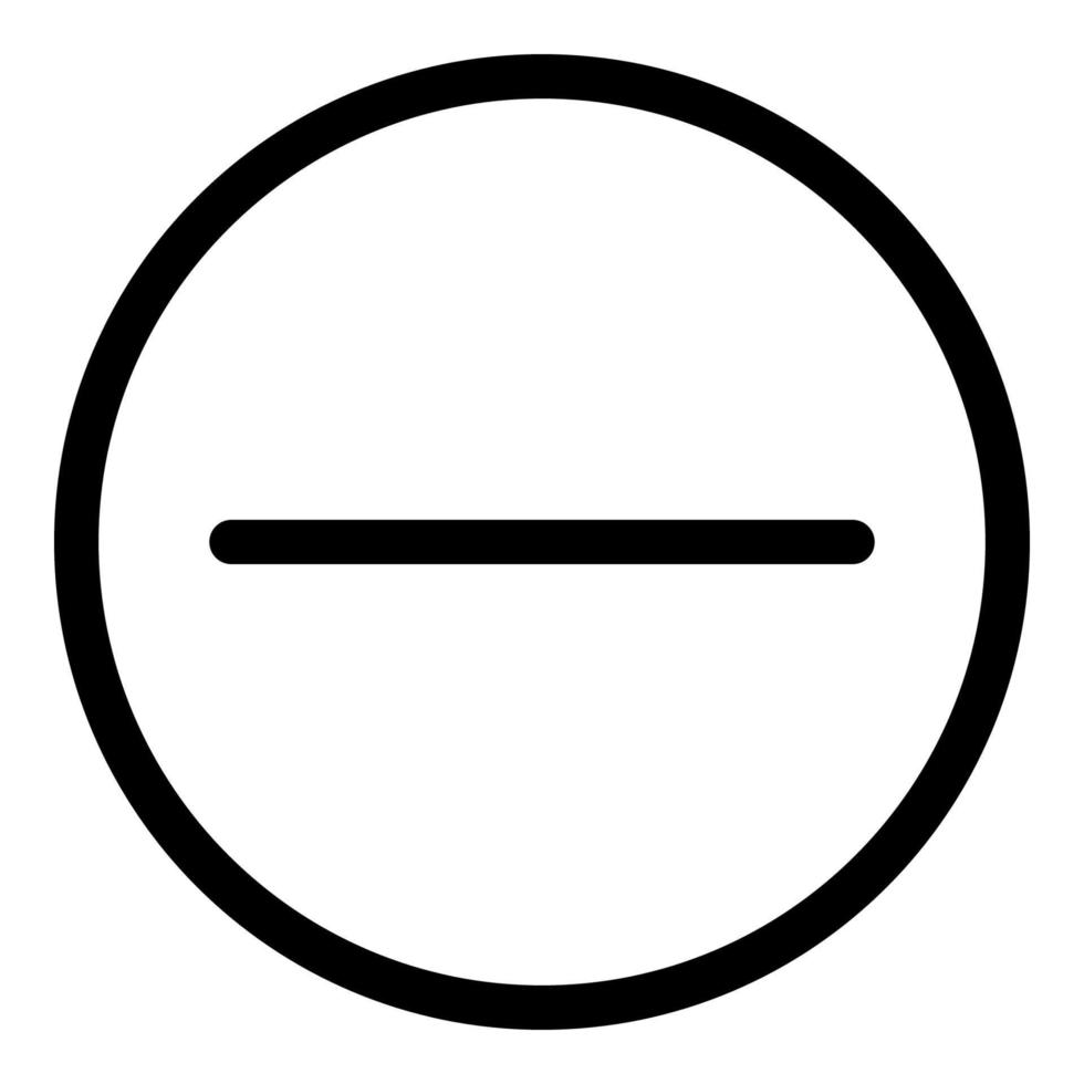 Minus Icon, ui icon vector