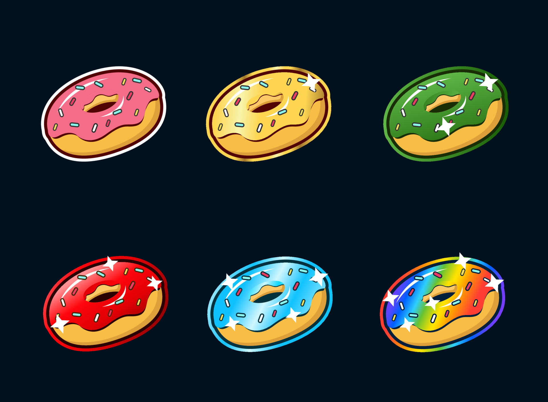 Donut Twitch sub badges, Donut Twitch emotes/ Donut badges for