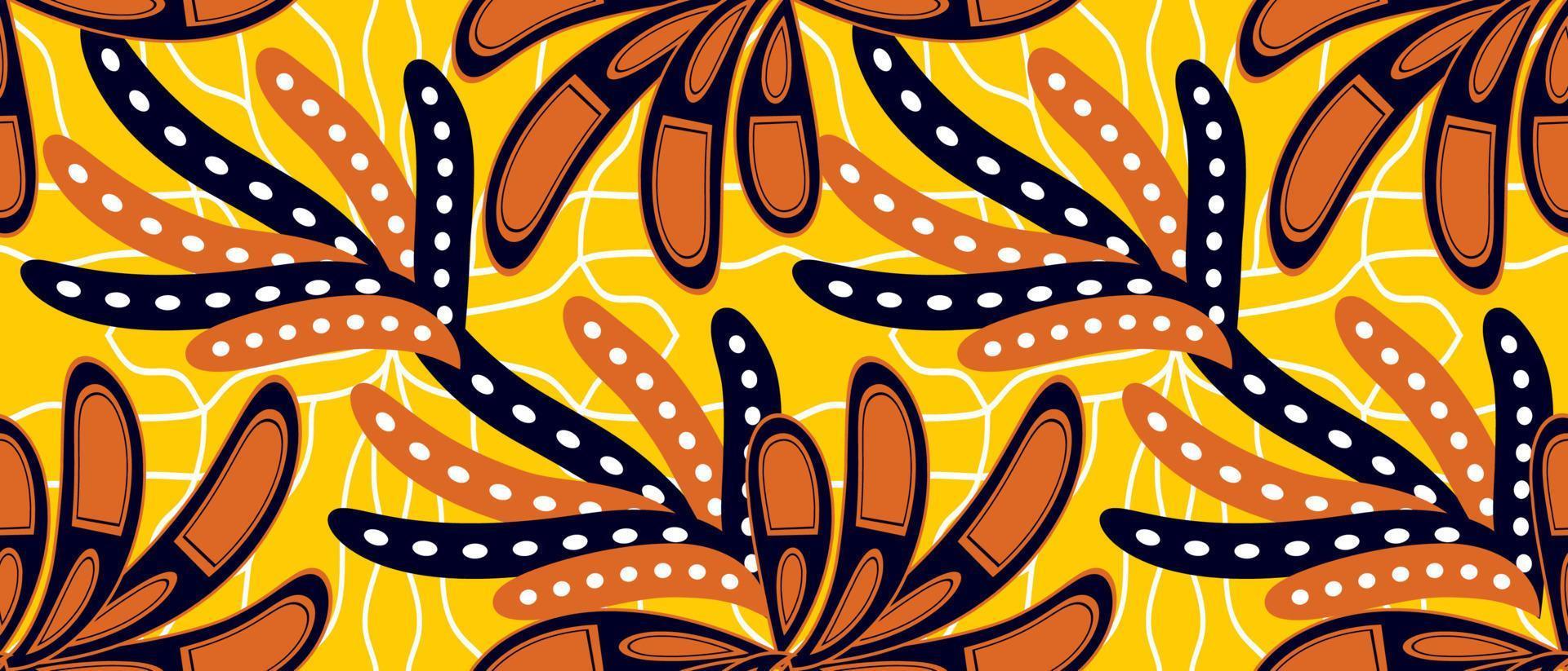 patrón tradicional étnico africano. hermoso kitenge, chitenge, estilo de cera holandés. diseño de moda en colorido. motivo abstracto geométrico. comúnmente conocidas como impresiones de ankara, impresiones de cera africana. vector