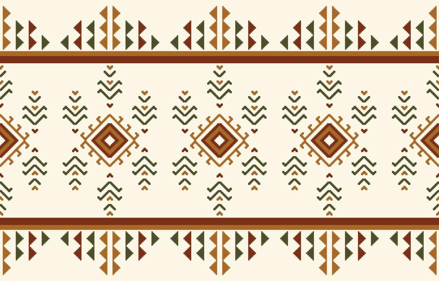 borde hecho a mano hermoso arte. patrón inconsútil navajo en tribal, bordado popular, ornamento de arte geométrico azteca mexicano print.design para alfombra, papel pintado, ropa, envoltura, tela, cubierta, textil vector