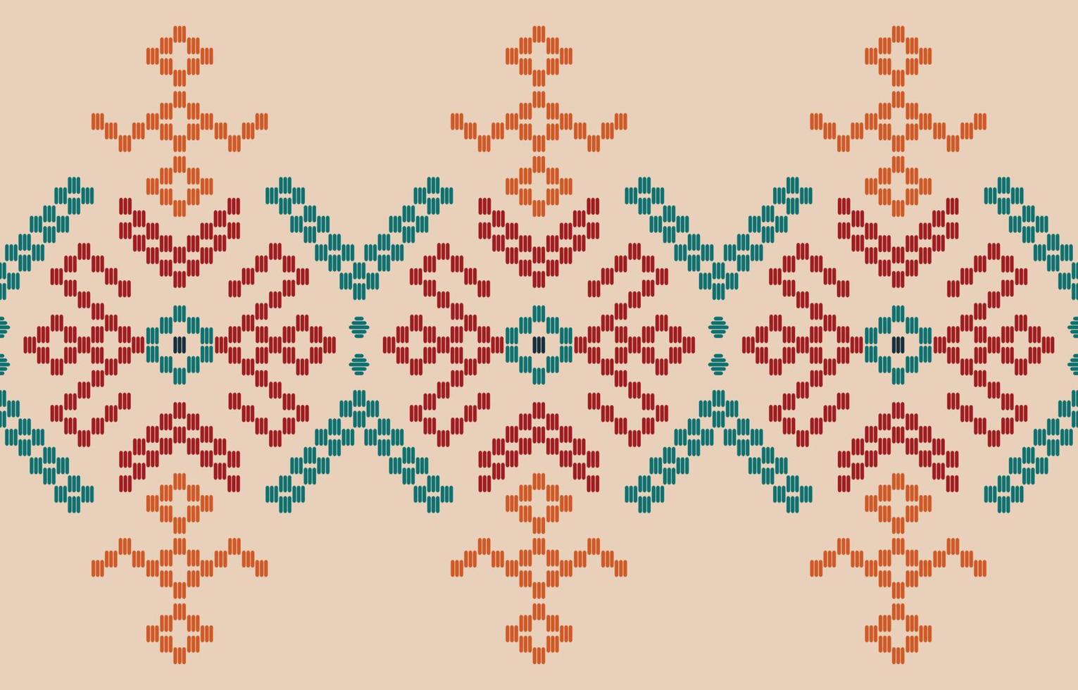 borde hecho a mano hermoso arte. patrón inconsútil navajo en tribal, bordado popular, ornamento de arte geométrico azteca mexicano print.design para alfombra, papel pintado, ropa, envoltura, tela, cubierta, textil vector