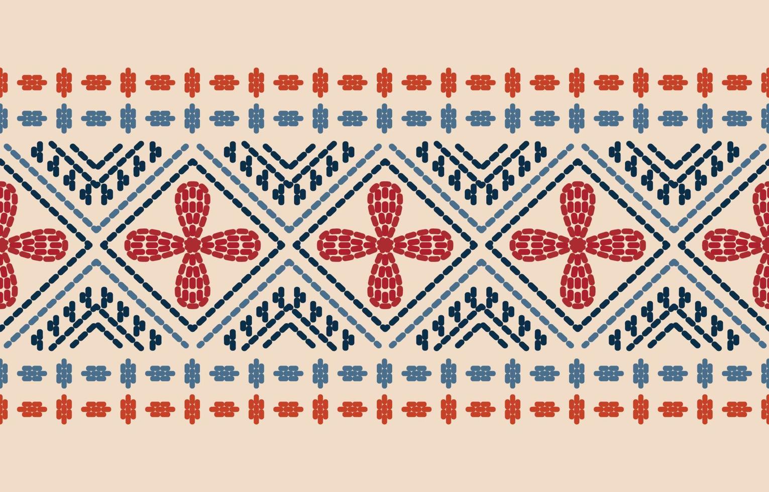 Handmade border beautiful art. Navajo seamless pattern in tribal, folk embroidery, Mexican Aztec geometric art ornament print.Design for carpet, wallpaper, clothing, wrapping, fabric, cover, textile vector