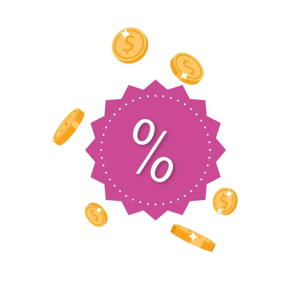 Vector discount sale tag design icon