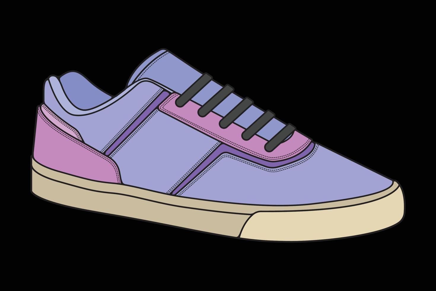 Vector sneakers shoes for training, running shoe vector illustration. Sport shoes color full.