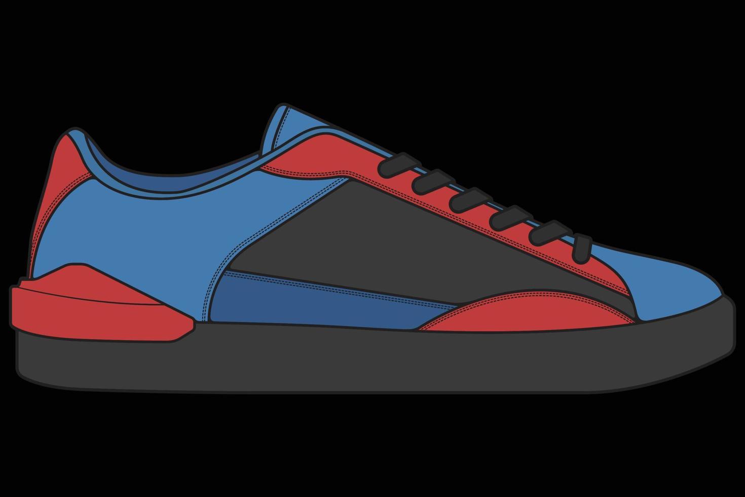 zapatos de zapatillas vectoriales para entrenamiento, ilustración vectorial de zapatos para correr. calzado deportivo a todo color. vector