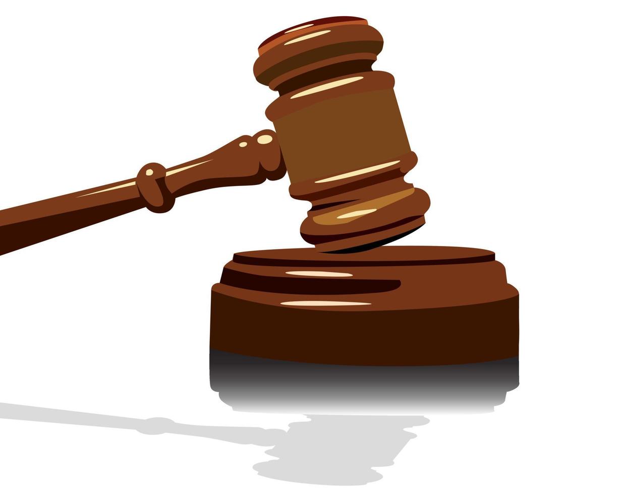 Hammer of the judge on a white background vector