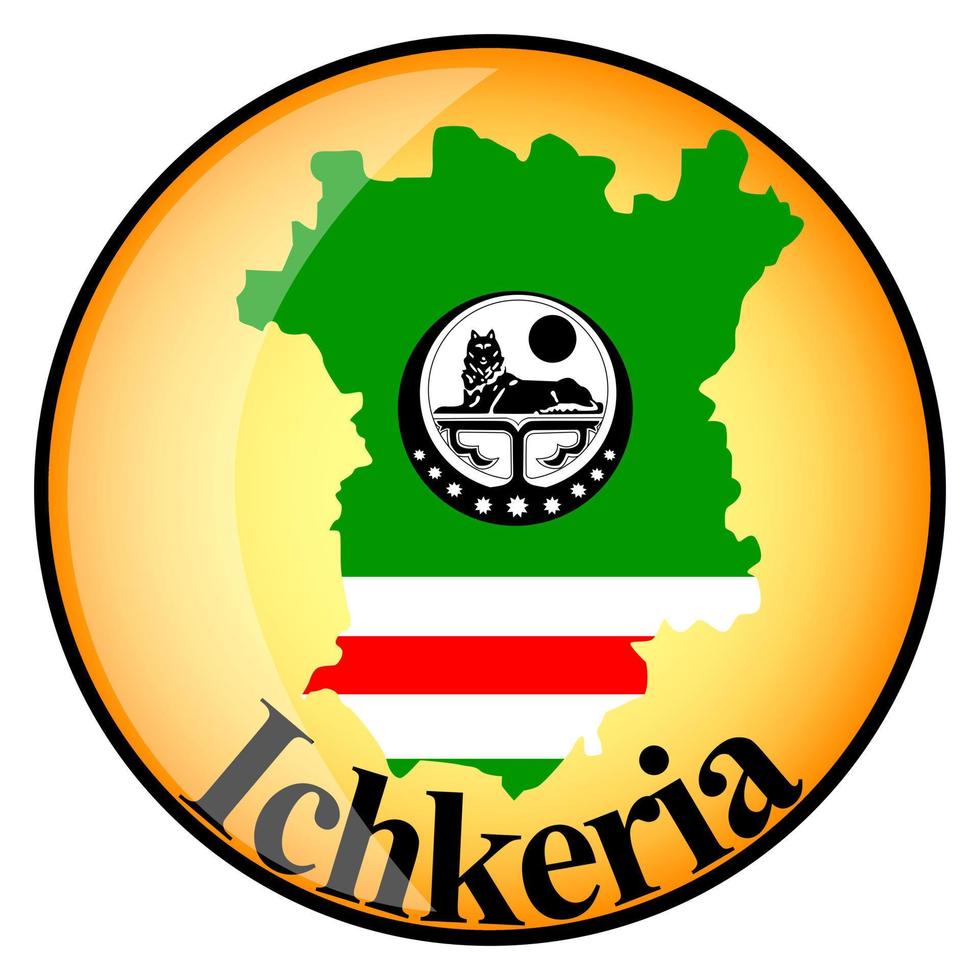 orange button with the image maps of Ichkeria vector
