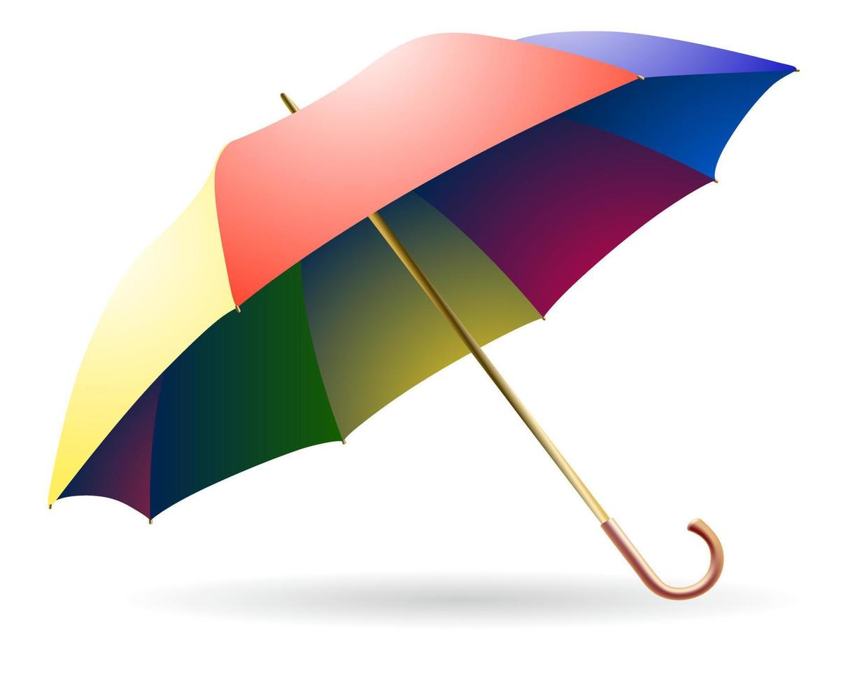 The opened multi-colored umbrella vector