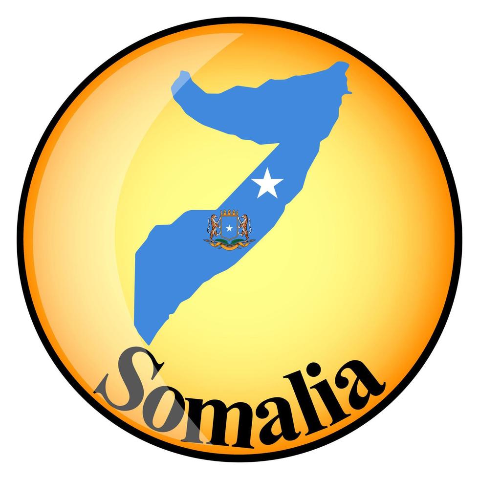 botón naranja con los mapas de imagen de somalia vector