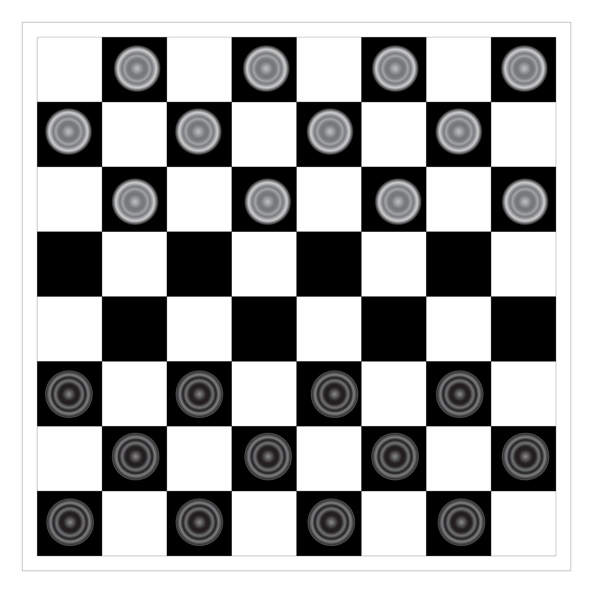 black and white pieces on the game board 7725486 Vector Art at Vecteezy