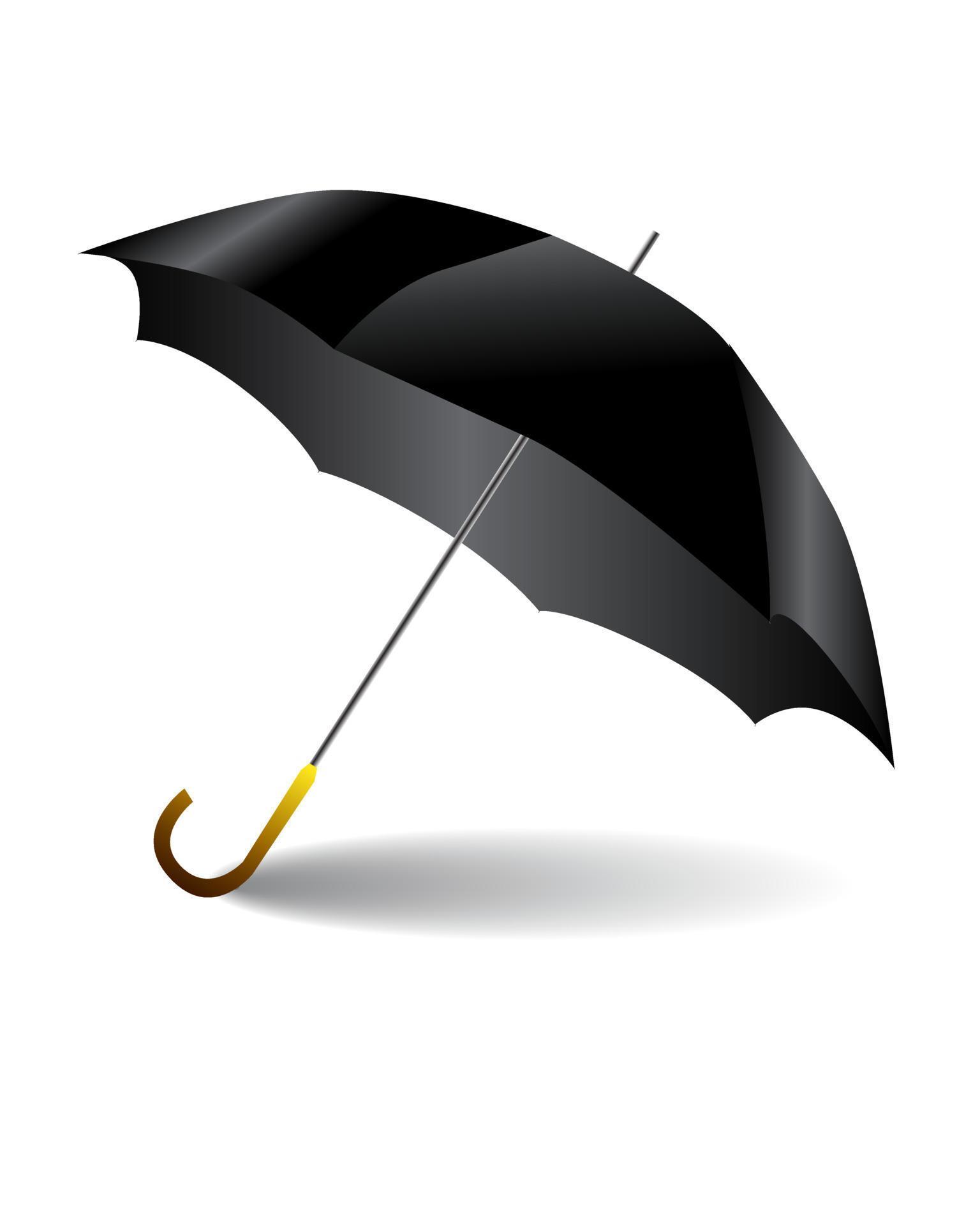 Black umbrella on a white background 7725496 Vector Art at Vecteezy