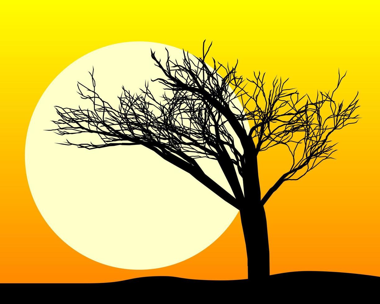 black silhouette of a tree vector