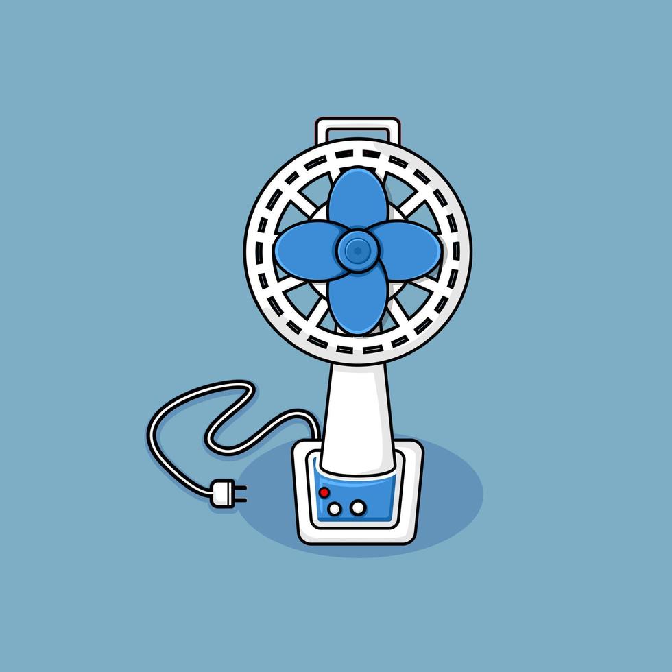 Vintage old electric fan vector