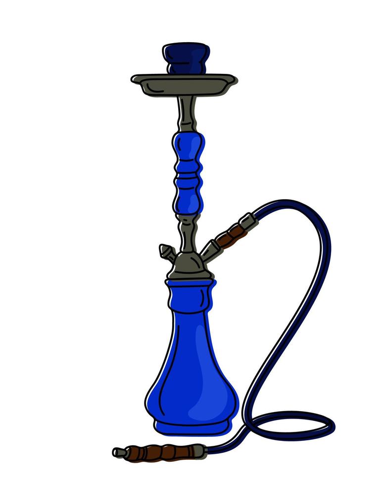 cachimba azul dibujada a mano. vector