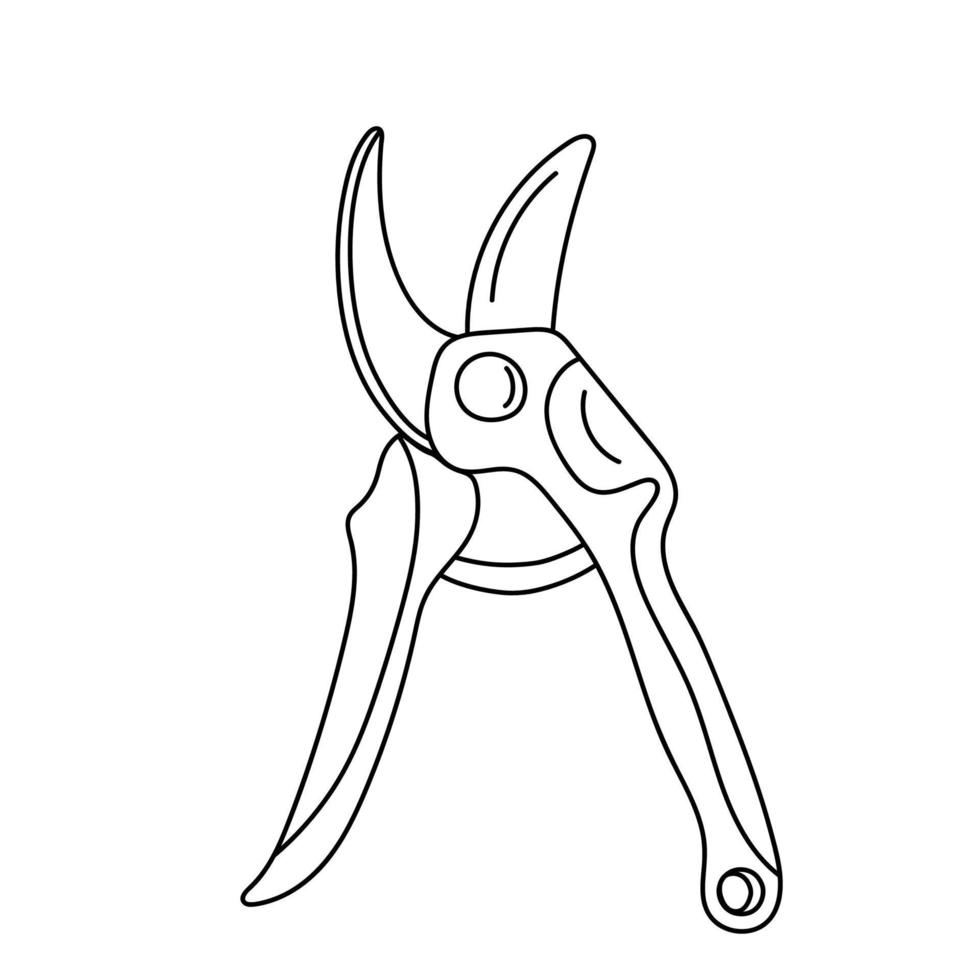 Pruning shears in the doodle style. 7725626 Vector Art at Vecteezy