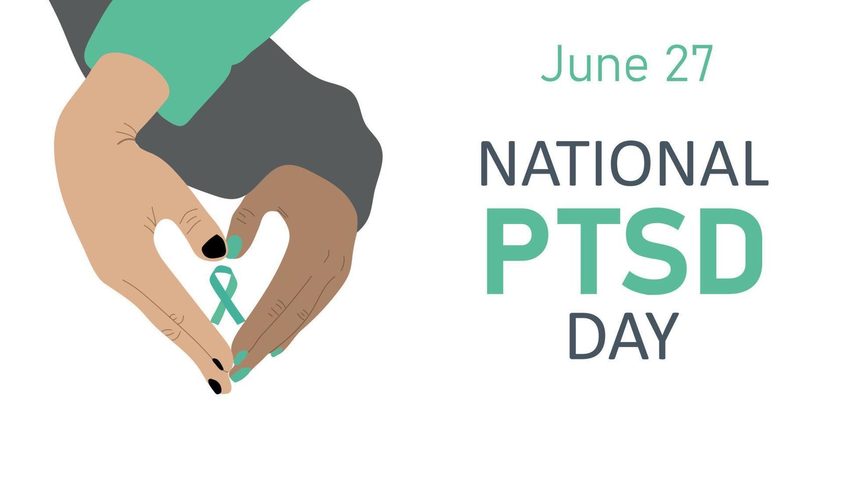 National ptsd awareness day. vector