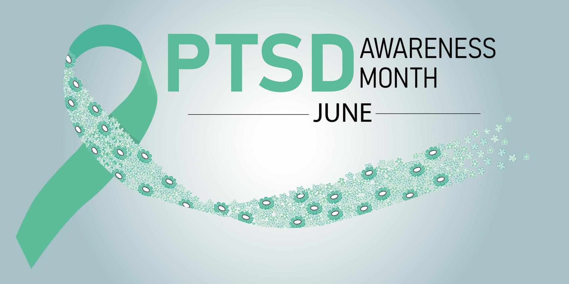PTSD awareness month banner vector