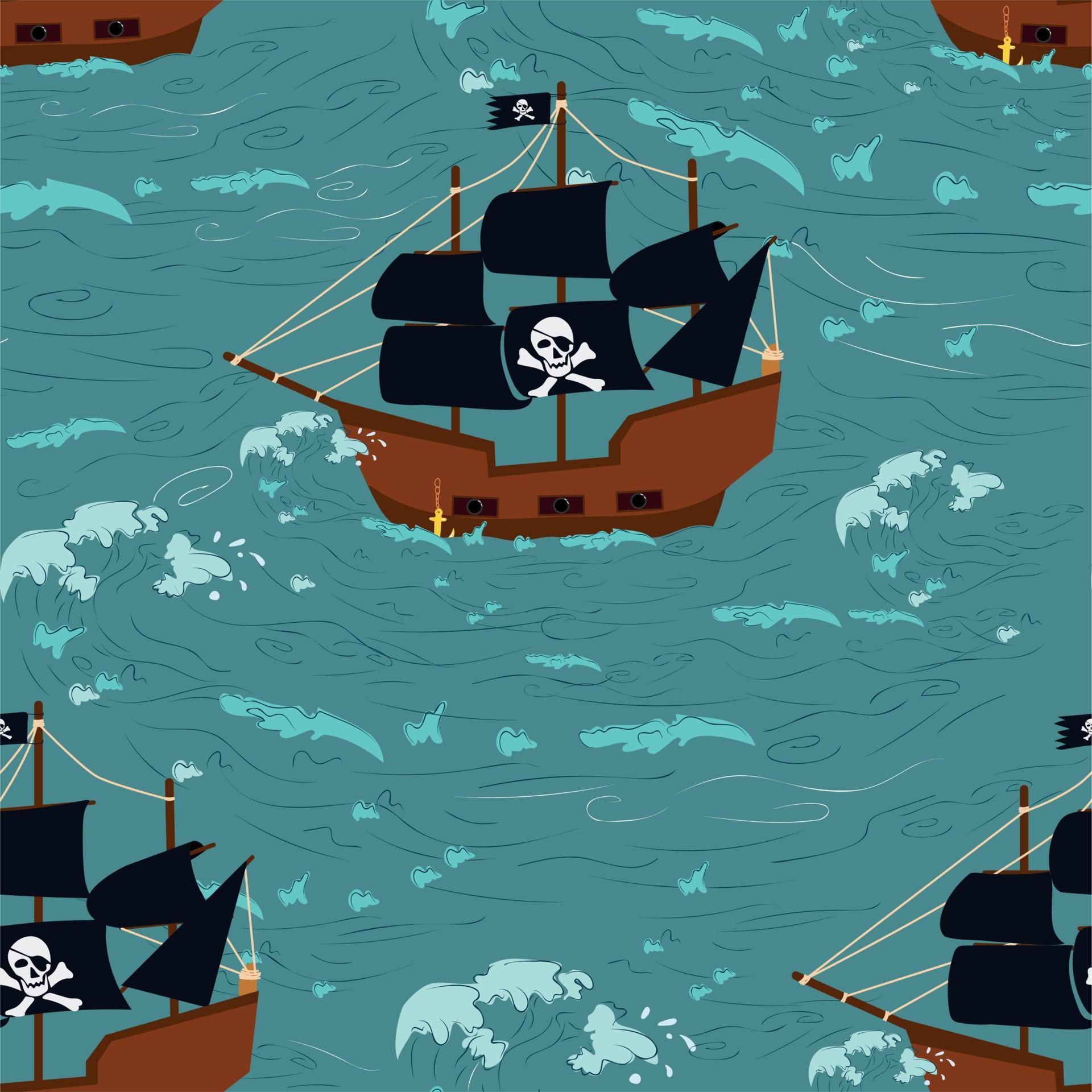 pirate-ship-pattern-7725653-vector-art-at-vecteezy