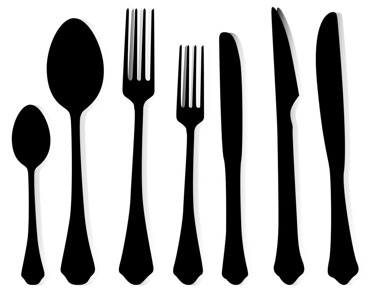 ablespoons of forks and knives vector