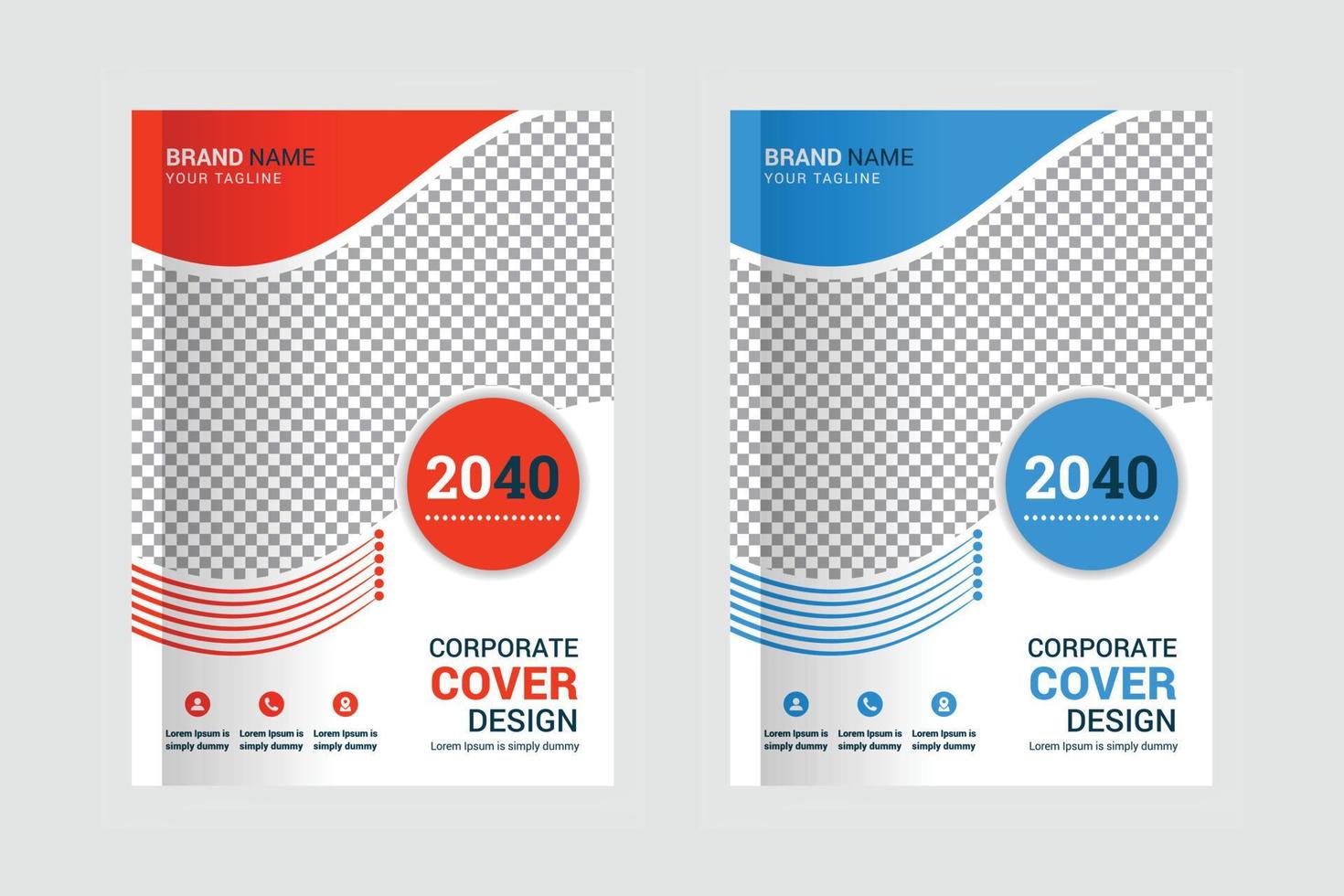 Corporate business book cover design template vector