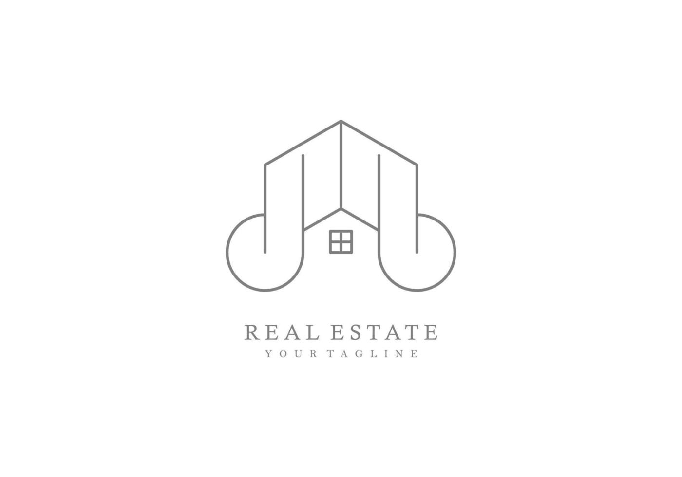 concepto de logotipo inmobiliario vector