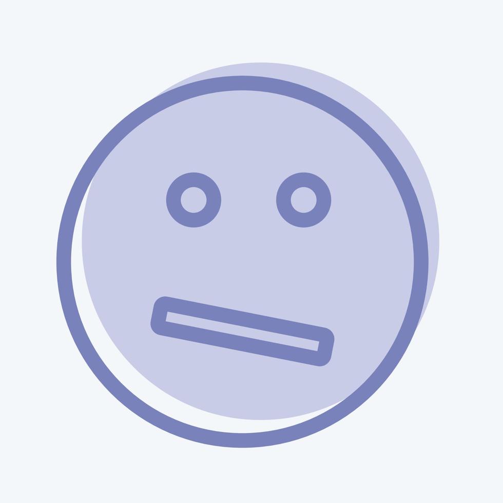 Icon Emoticon Confused. suitable for Emoticon symbol vector