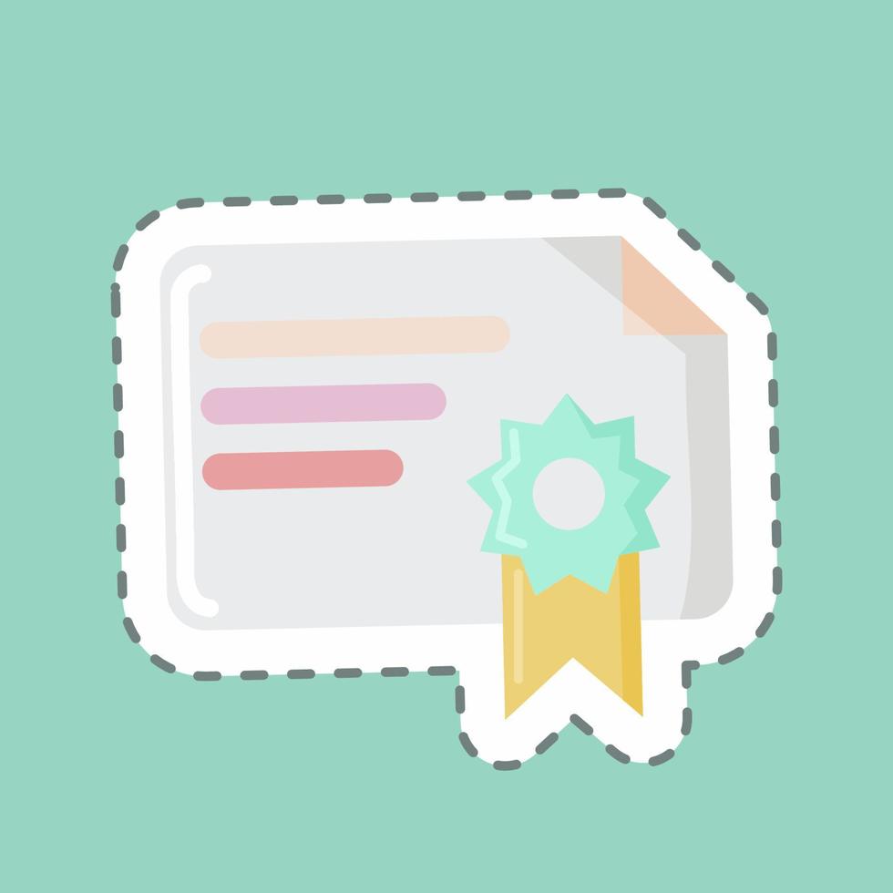 Sticker line cut Sertificate. suitable for Bee Farm. simple design editable. design template vector. simple illustration vector