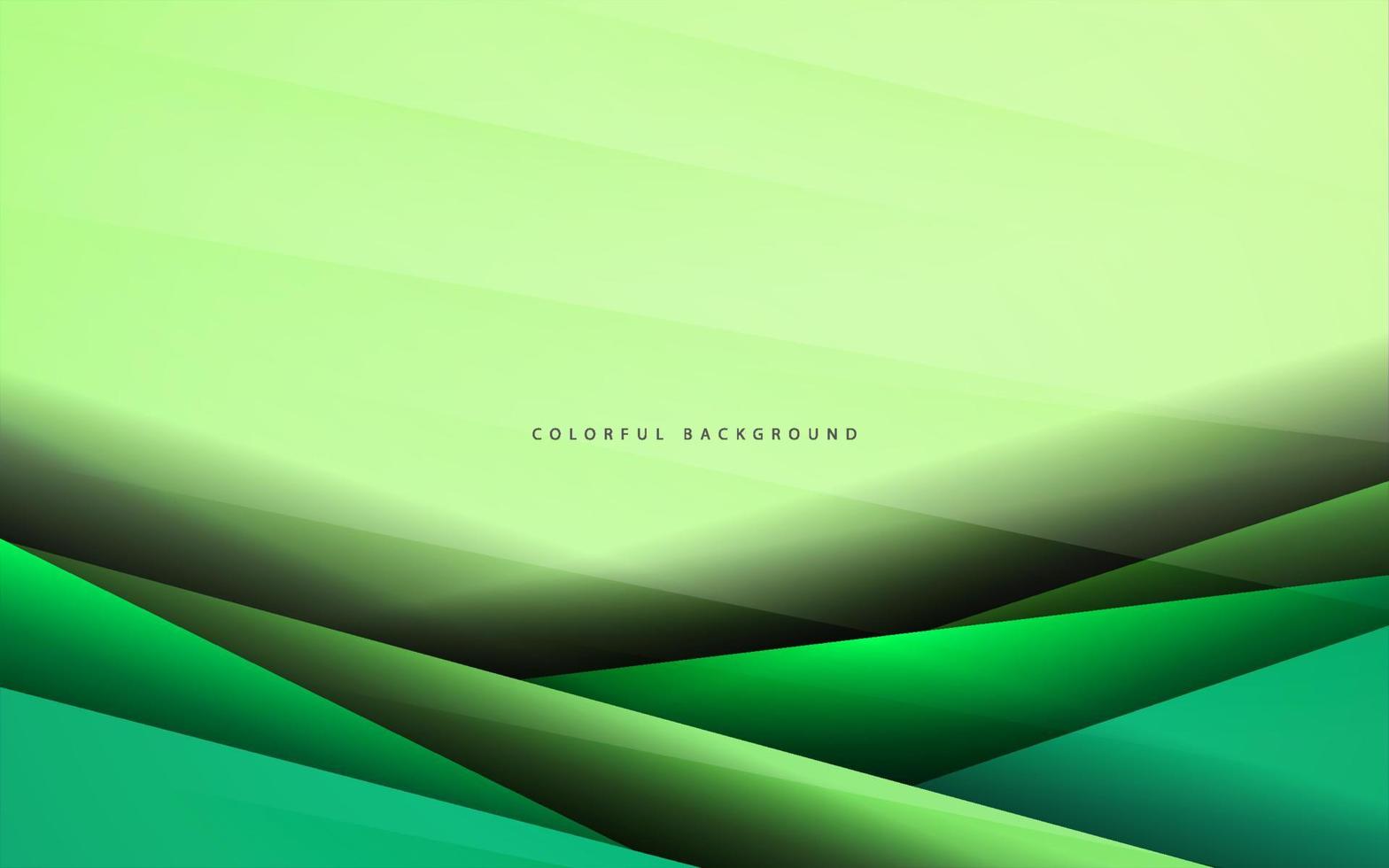Abstract overlap layer green contrast background vector