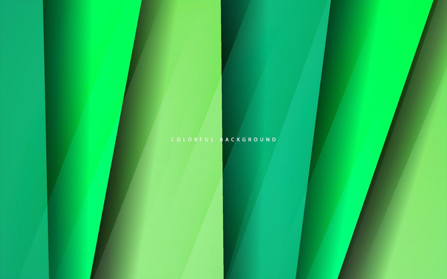 Abstract overlap layer green contrast background vector