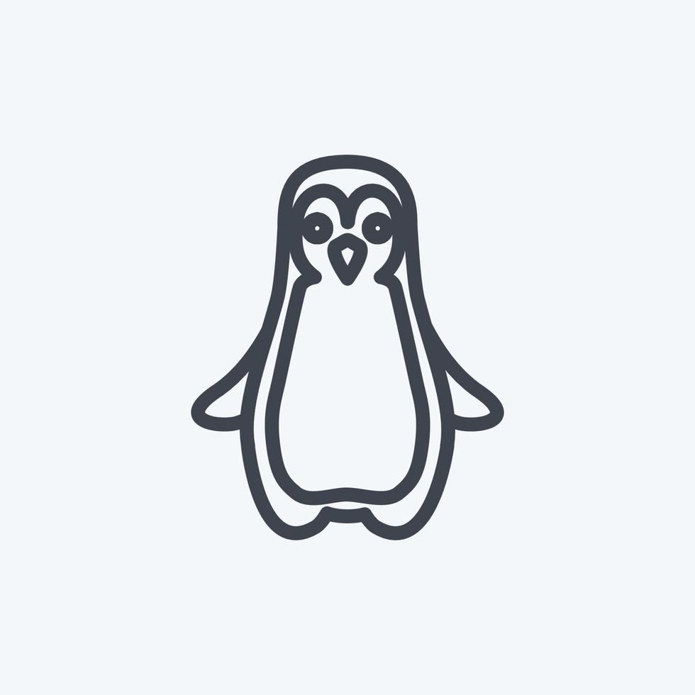 Icon Penguin. suitable for Animal symbol vector