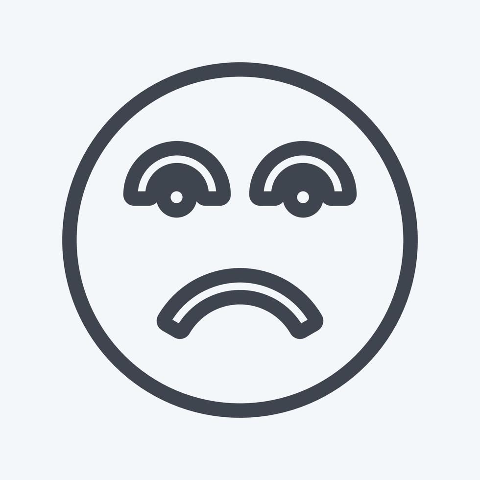 Icon Emoticon Disappointed. suitable for Emoticon symbol vector