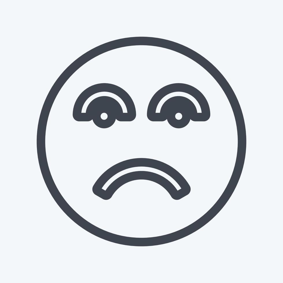 Icon Emoticon Disappointed. suitable for Emoticon symbol vector