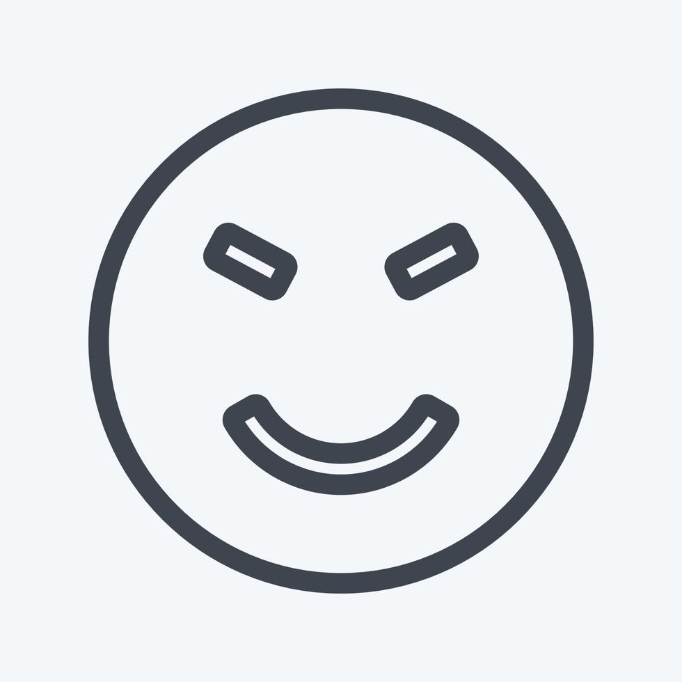 Icon Emoticon Amused. suitable for Emoticon symbol vector