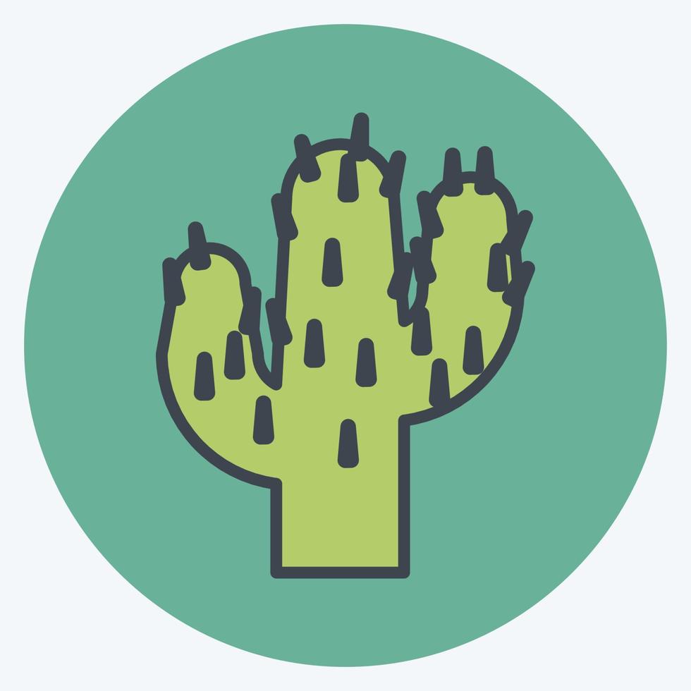 Icon Cactus. suitable for Wild West symbol vector