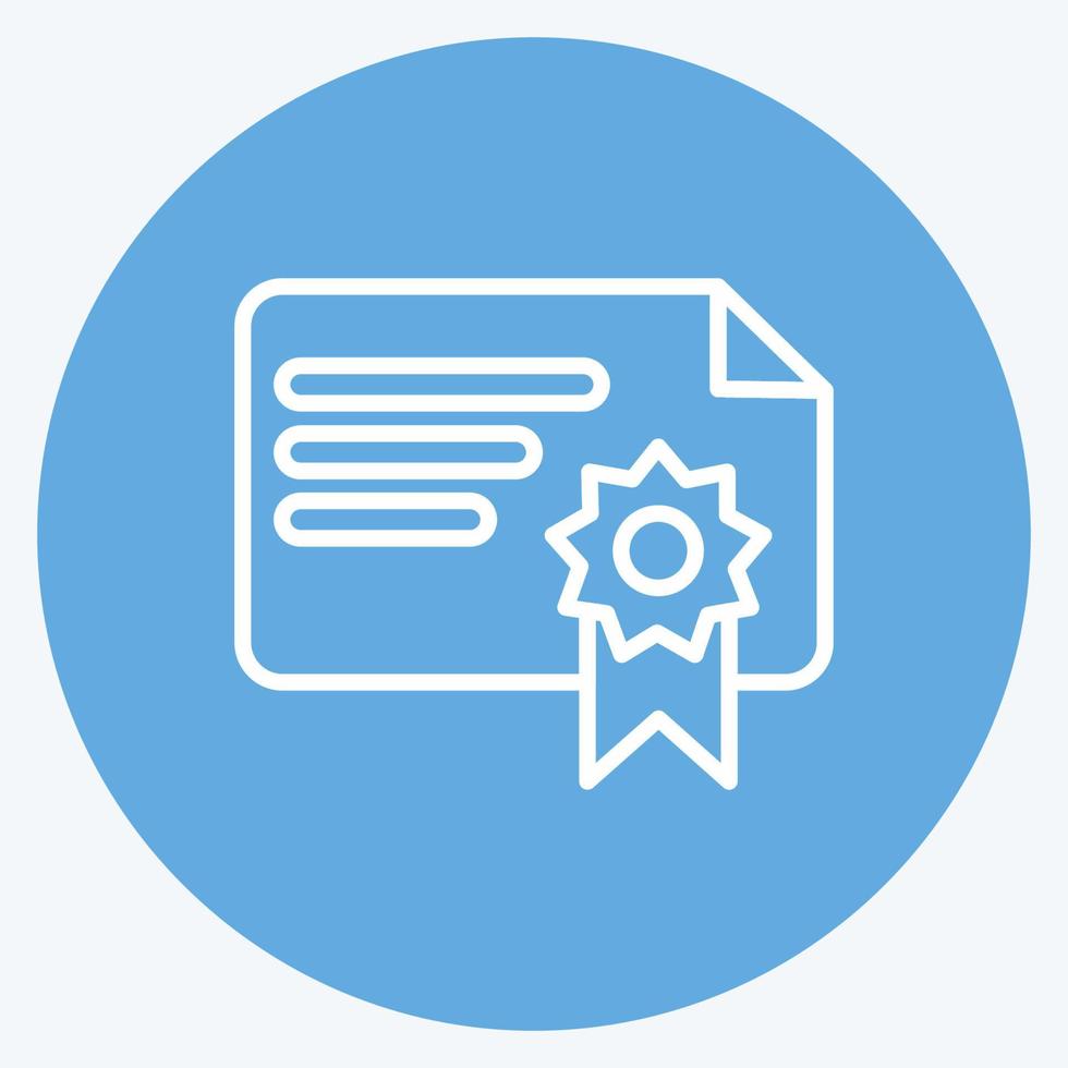 Icon Sertificate. suitable for Bee Farm. Blue Eyes Style. simple design editable. design template vector. simple illustration vector