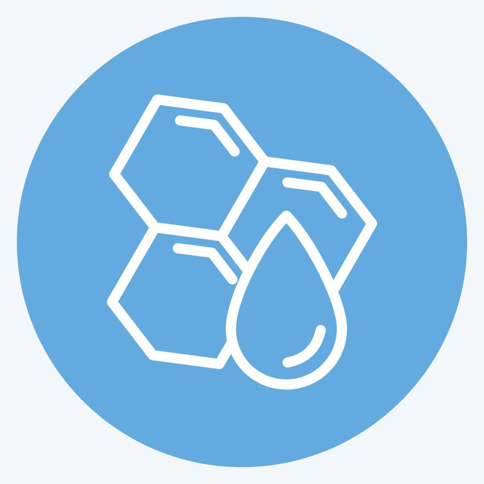 Icon Honeycomb. suitable for Bee Farm. Blue Eyes Style. simple design editable. design template vector. simple illustration vector