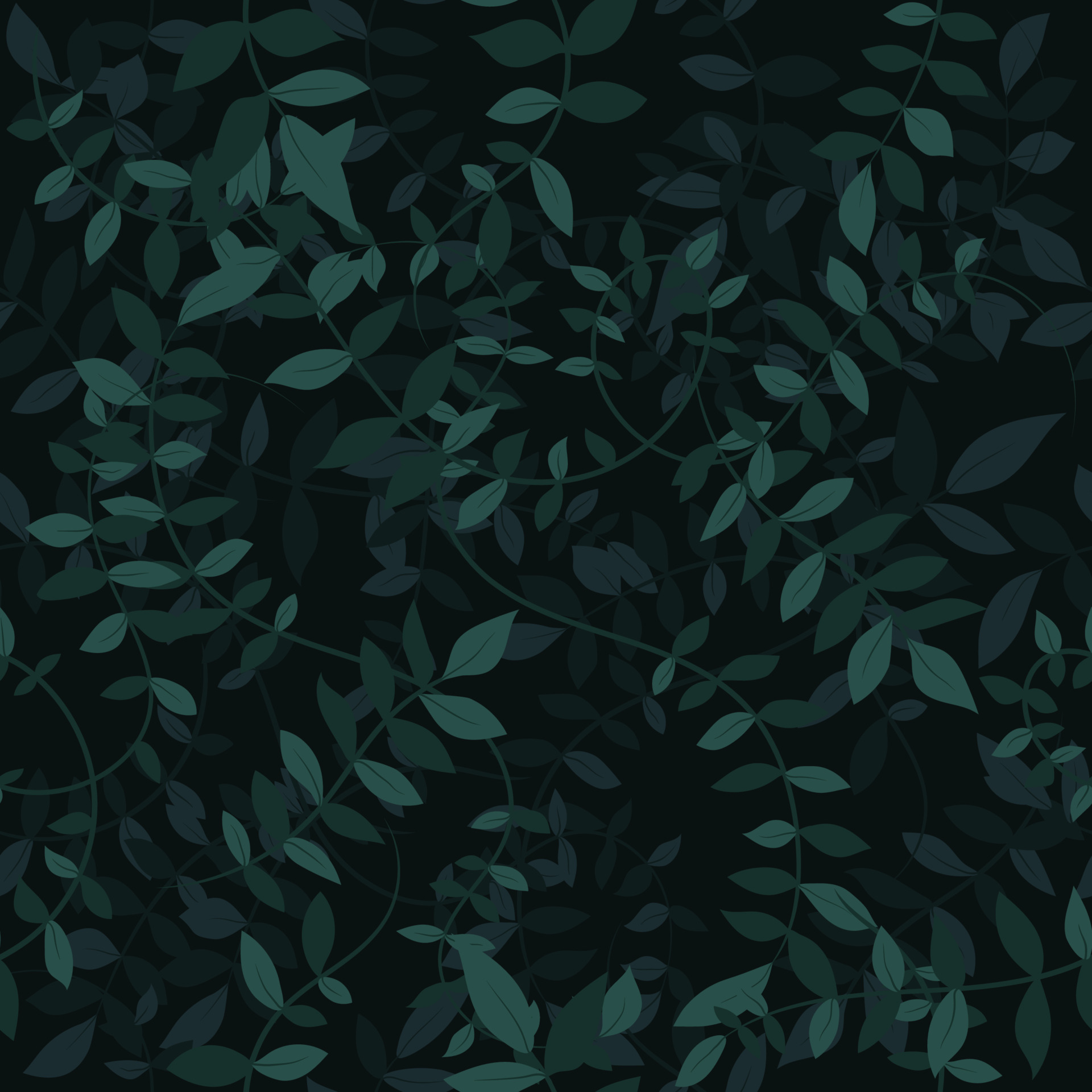 Seamless dark mystery green leaves vine plant in layers pattern. Floral  leaf on brunch. For wallpaper, wrapping, textile printing and backgrounds  7726133 Vector Art at Vecteezy