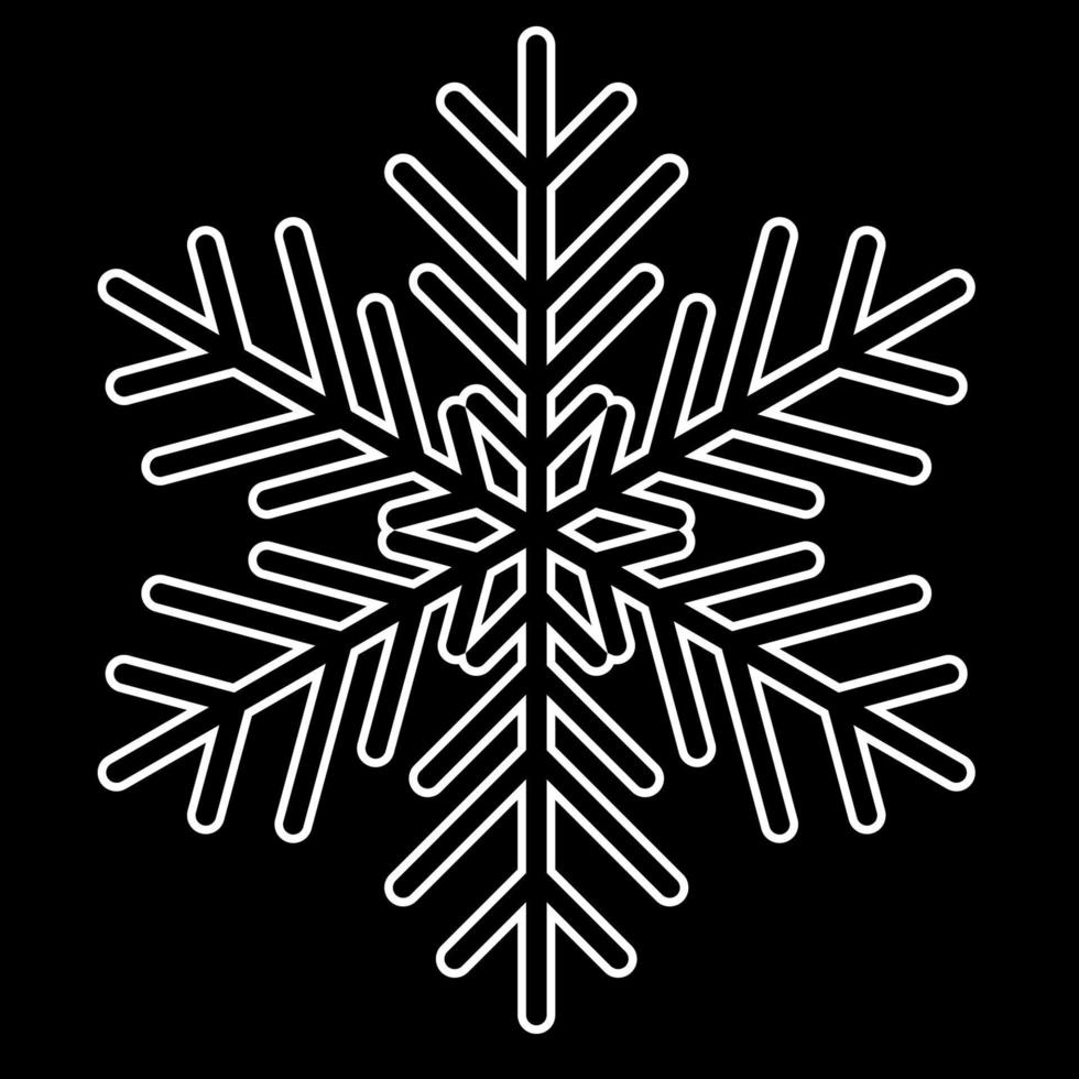 icono de copo de nieve aislado. ilustración vectorial para web vector