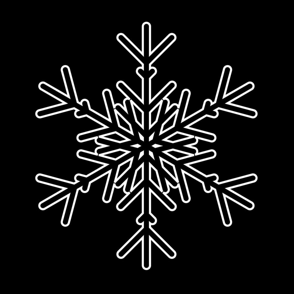 icono de copo de nieve aislado. ilustración vectorial para web vector