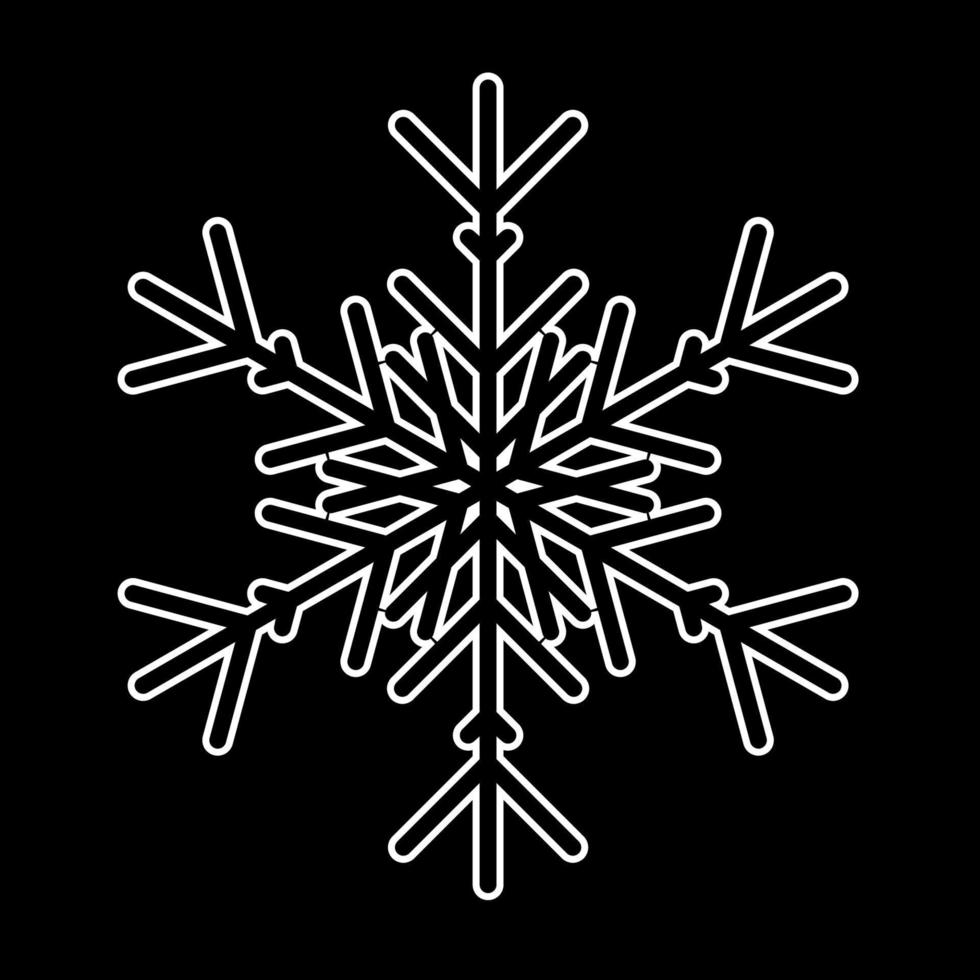 Snowflake icon isolated. Vector illustration for web