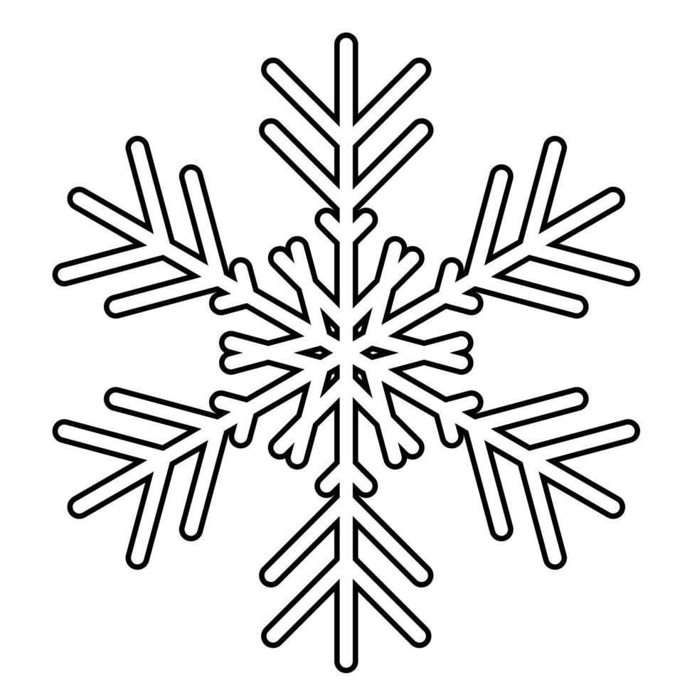 Snowflake icon isolated. Vector illustration for web