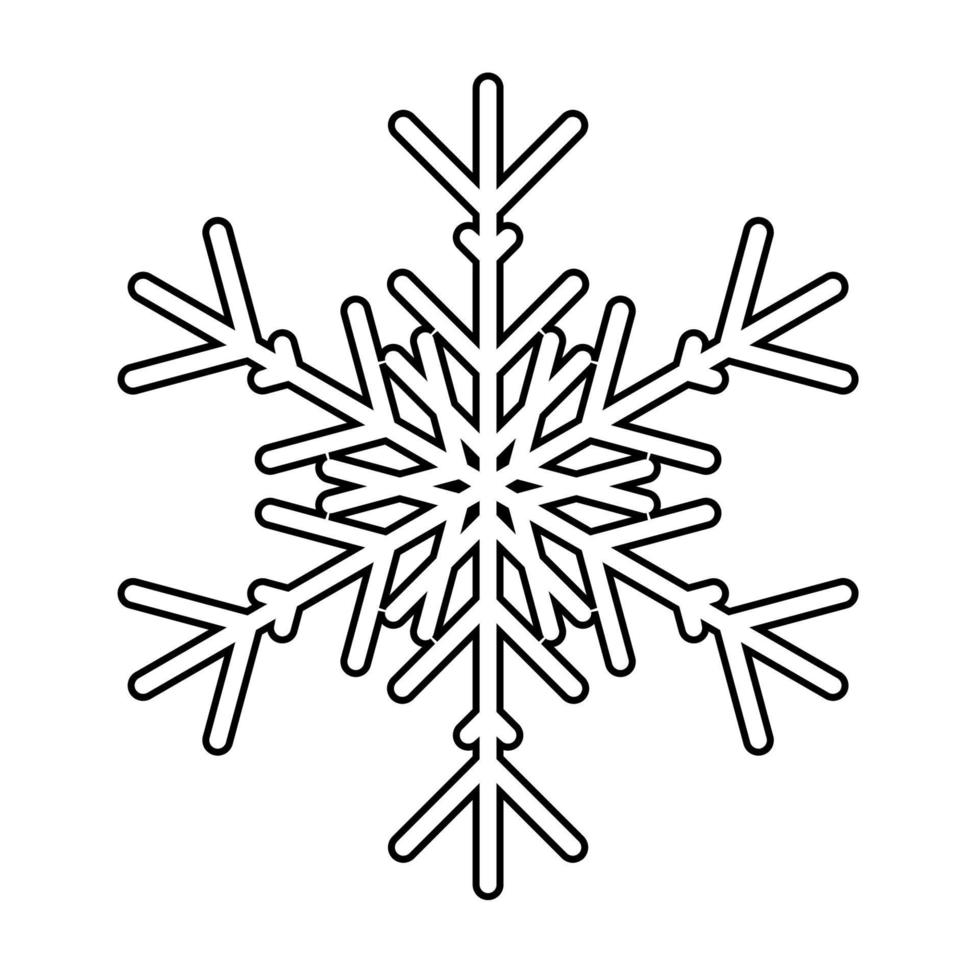 Snowflake icon isolated. Vector illustration for web