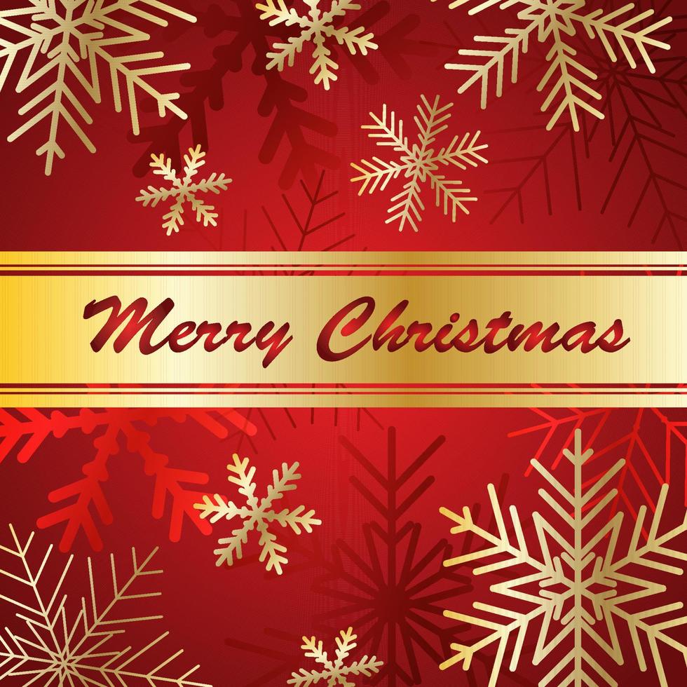 Christmas card. Golden lettering on snow background vector