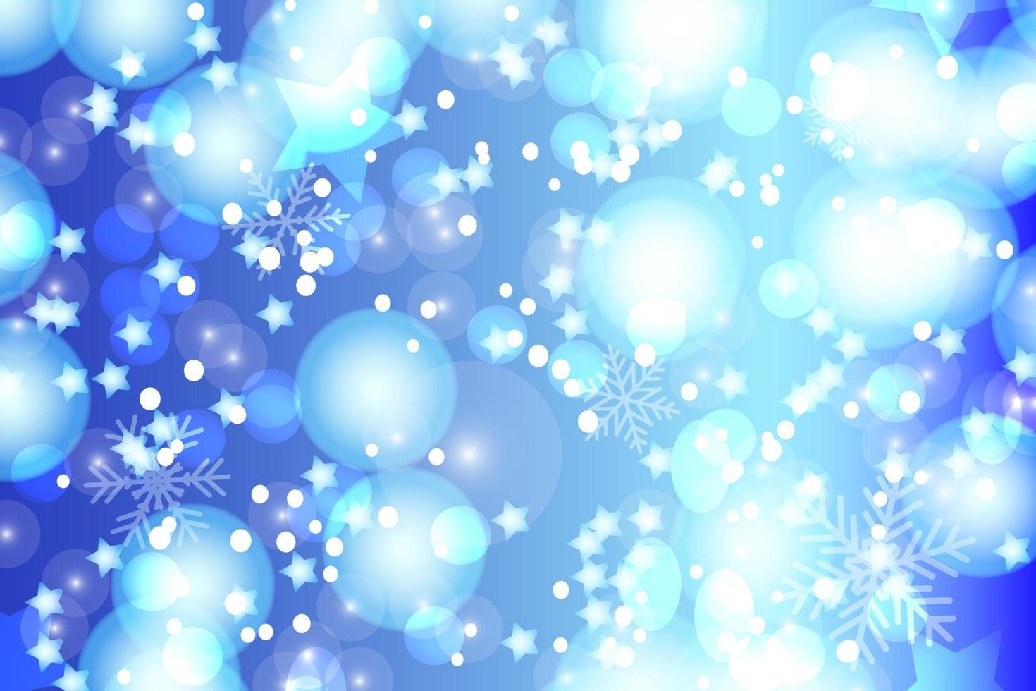 copos de nieve de invierno de año nuevo de navidad y fondo de brillo brillante. cayendo confeti brillante con fragmentos. efecto de luz brillante para la tarjeta de felicitación de navidad o año nuevo. vector