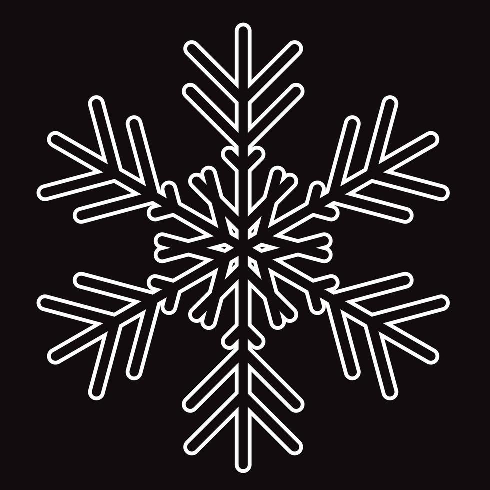 icono de copo de nieve aislado. ilustración vectorial para web vector